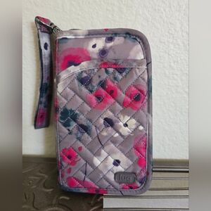 Lug Quilted Floral Wristlet Pasport Wallet TANDEM